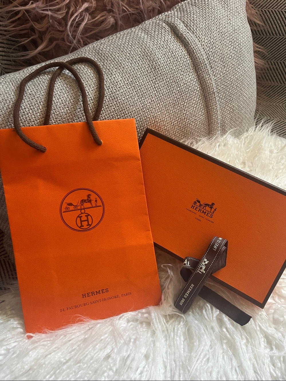 Hermes Orange Logo bundle! Gift Box, Bag & Ribbon set